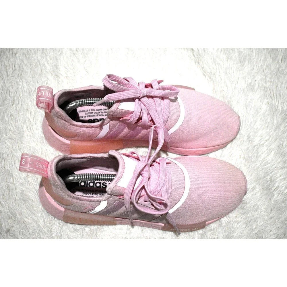 Adidas Originals NMD_R1 Clear Pink Athletic Shoes Sneakers HQ8862 Womens 8.5